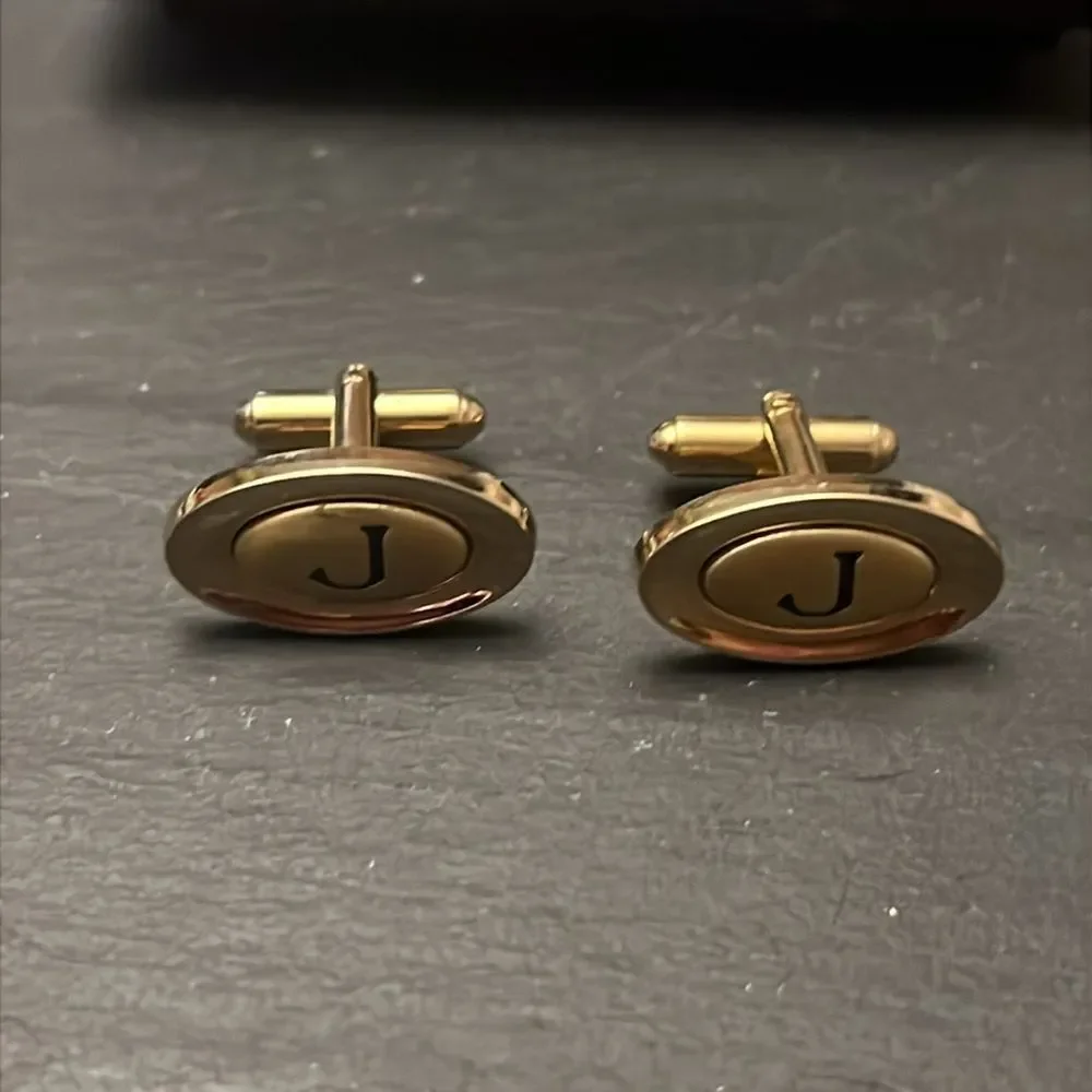Vintage J Cufflinks & Tie Clip Set | Shields Fifth Avenue | Classic Men's Access